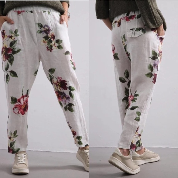 Cherishh Made In Italy Floral Pants C5242 main image 1